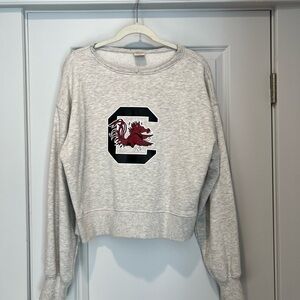Gray Sweatshirt with Red and Black South Carolina Gamecocks Logo